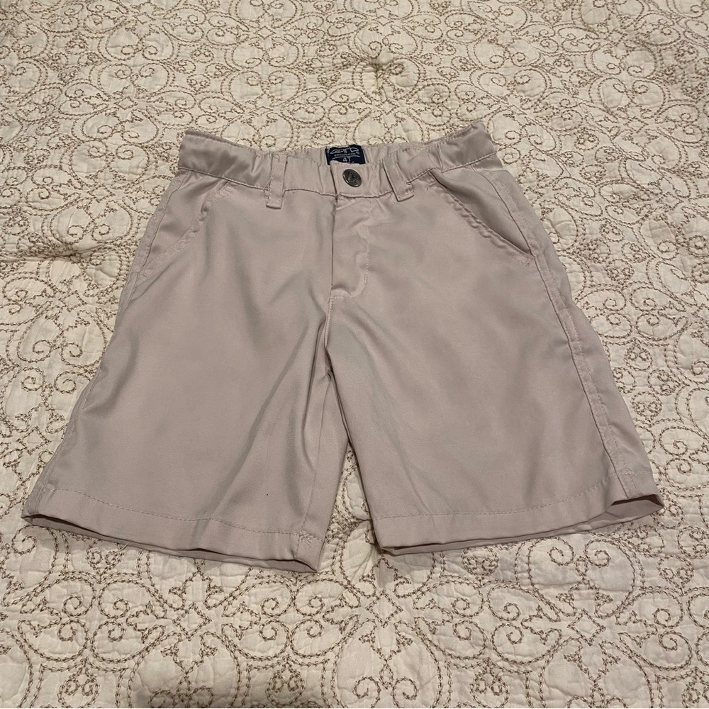 Garb Boys Tan Bermuda Shorts with Flat Front Design Size 4T